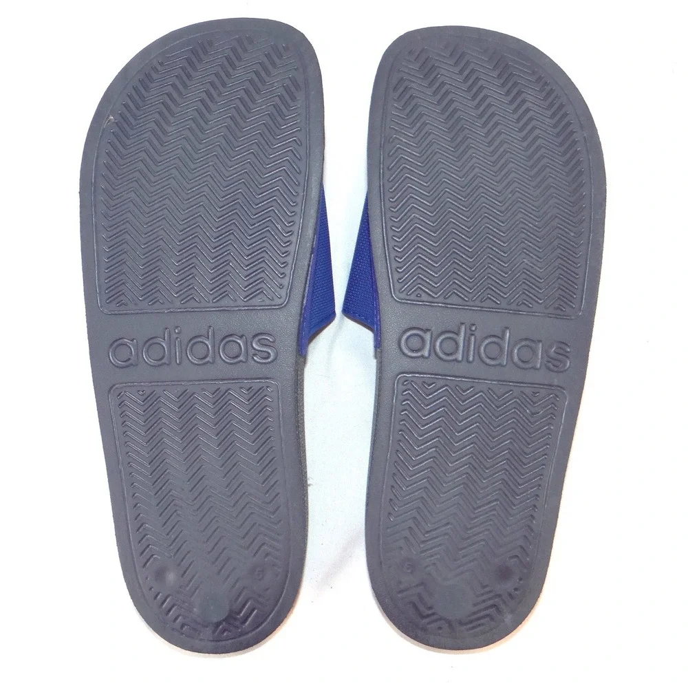 Adidas Adilette Shower Slides Blue Navy Kids Sandals Size 5‎